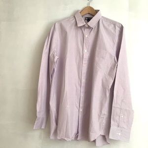 NWT J Crew Haberdashery 80s 2-ply Cotton Men’s Dress Shirt, XL 17-17.5, Red/Blue